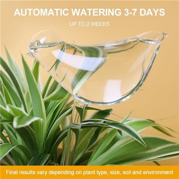 Plant Watering Globes Self Watering Planter Insert Spikes Drip Devices, Clear - Picture 5 of 7